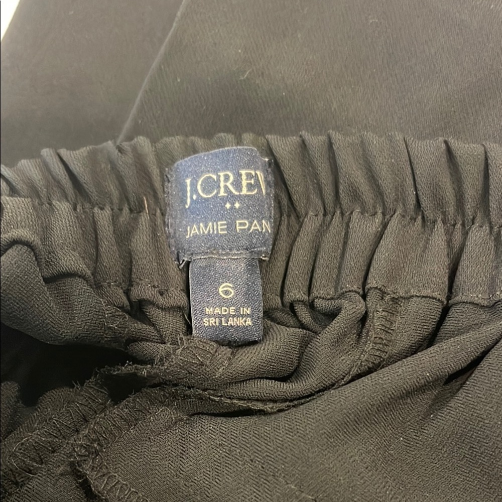 J.Crew Black Elastic Waist Pants- New Without Tag
